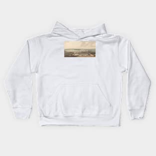 A View of the East India Docks by William Daniell Kids Hoodie